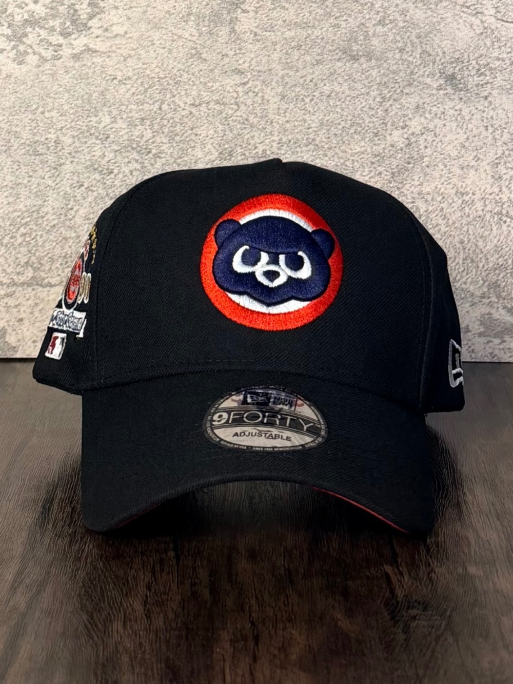 New Era Chicago Cubs 1990 All-Star Game 9FORTY Snapback Hat Black Red UV